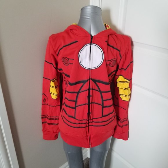 Marvel Iron Man Zip Up Hoodie with Mask Hood - Picture 5 of 10